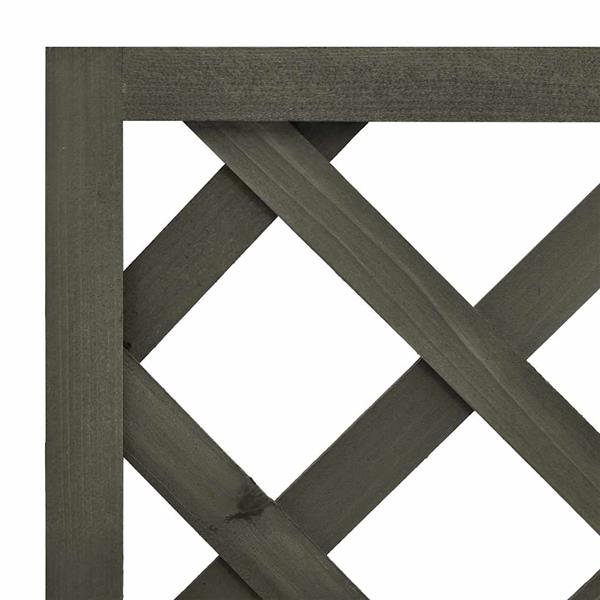 Grote foto vidaxl latwerkplantenbak 50x25x90 cm massief vurenhout grijs tuin en terras overige tuin en terras