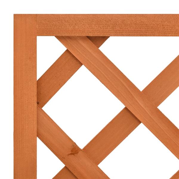 Grote foto vidaxl latwerkplantenbak 50x25x90 cm massief vurenhout oranje tuin en terras overige tuin en terras