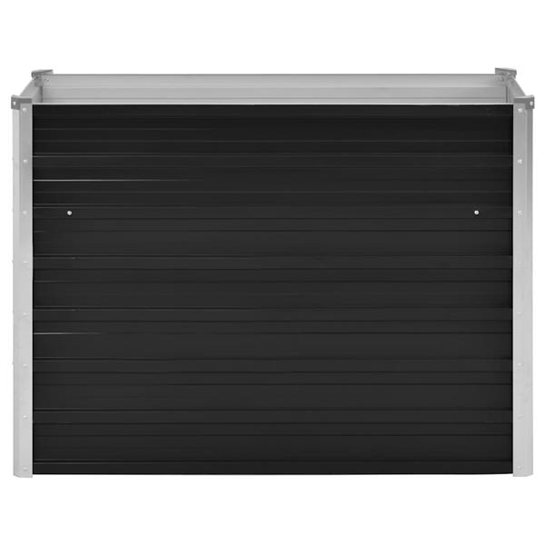 Grote foto vidaxl plantenbak verhoogd 100x40x77 cm gegalvaniseerd staal antraciet tuin en terras overige tuin en terras