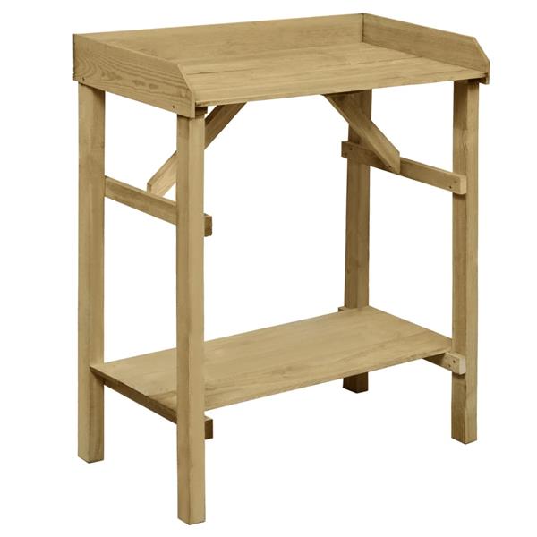 Grote foto vidaxl oppottafel 75x40x90 cm ge mpregneerd grenenhout tuin en terras overige tuin en terras