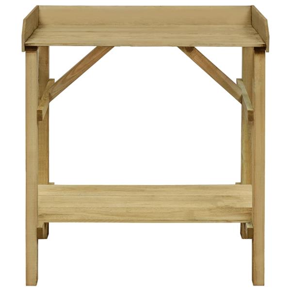 Grote foto vidaxl oppottafel 75x40x90 cm ge mpregneerd grenenhout tuin en terras overige tuin en terras