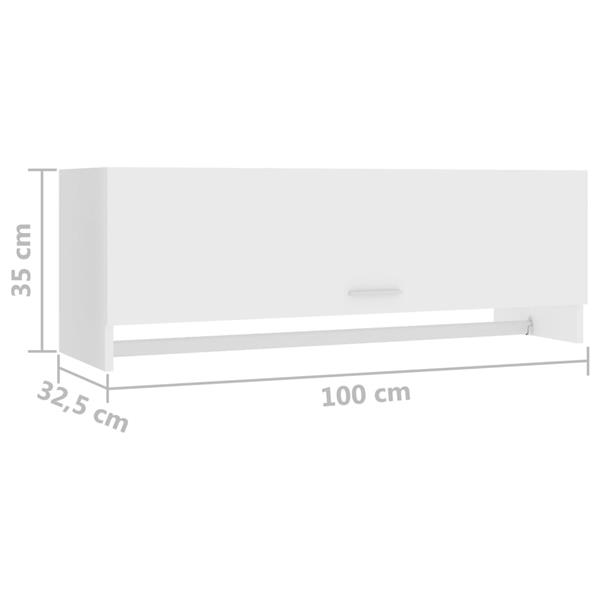 Grote foto vidaxl kledingkast 100x32 5x35 cm bewerkt hout wit huis en inrichting overige