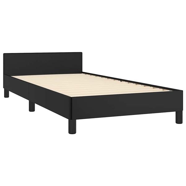 Grote foto vidaxl bedframe met hoofdeinde zonder matras 90x200 cm zwart antiek en kunst stoelen en banken