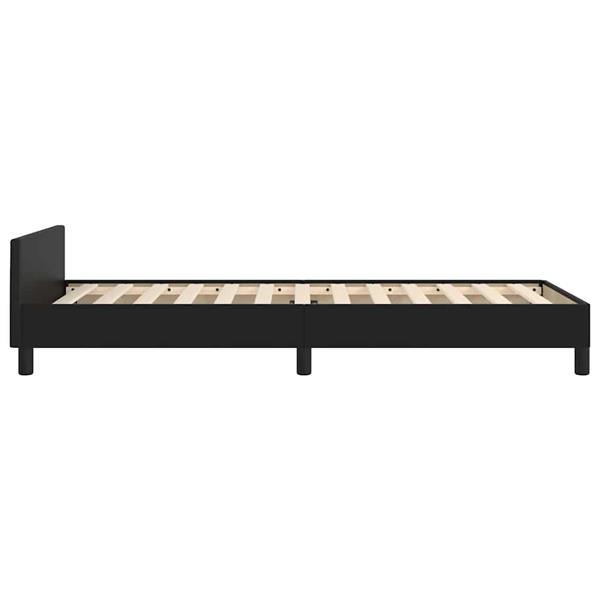 Grote foto vidaxl bedframe met hoofdeinde zonder matras 90x200 cm zwart antiek en kunst stoelen en banken