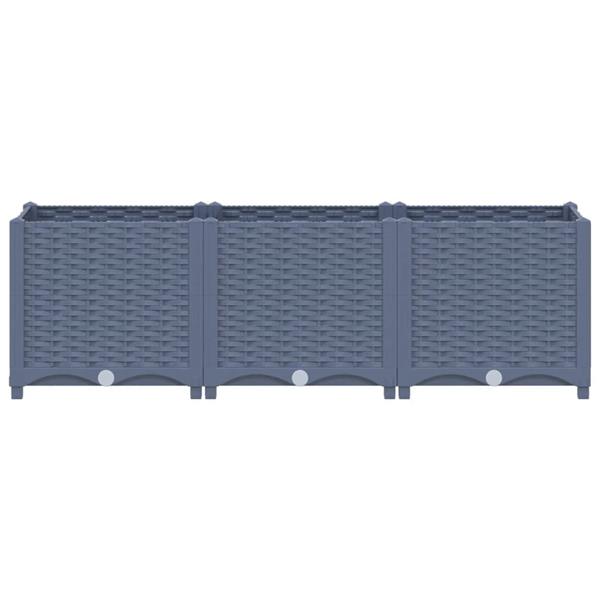 Grote foto vidaxl plantenbak verhoogd 120x40x38 cm polypropyleen tuin en terras overige tuin en terras