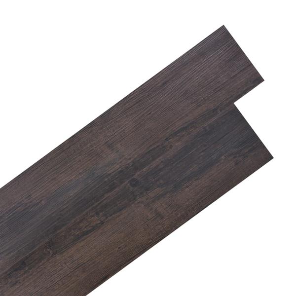 Grote foto vidaxl vloerplanken zelfklevend 5 02 m 2 mm pvc donkerbruin doe het zelf en verbouw tegels