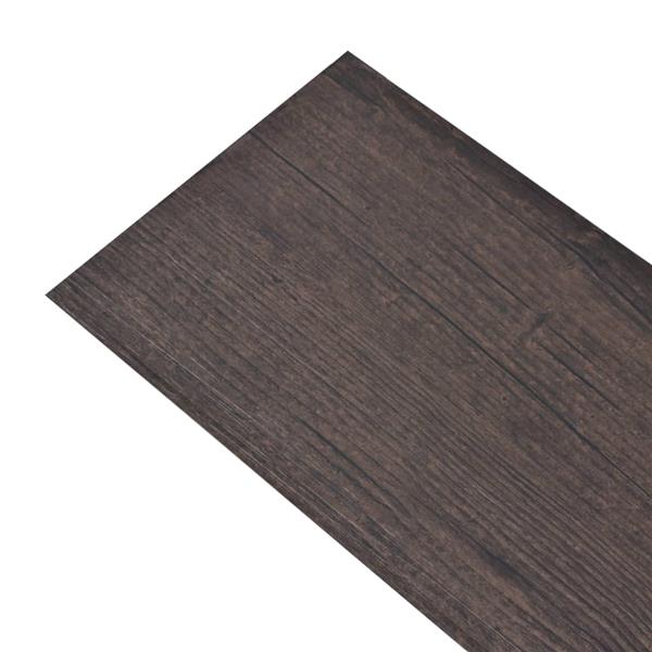 Grote foto vidaxl vloerplanken zelfklevend 5 02 m 2 mm pvc donkerbruin doe het zelf en verbouw tegels