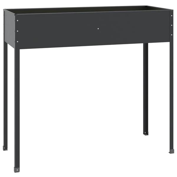 Grote foto vidaxl plantenbak 100 5x40 5x90 cm gegalvaniseerd staal antracietkleur tuin en terras overige tuin en terras