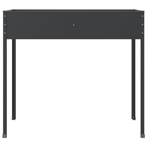 Grote foto vidaxl plantenbak 100 5x40 5x90 cm gegalvaniseerd staal antracietkleur tuin en terras overige tuin en terras