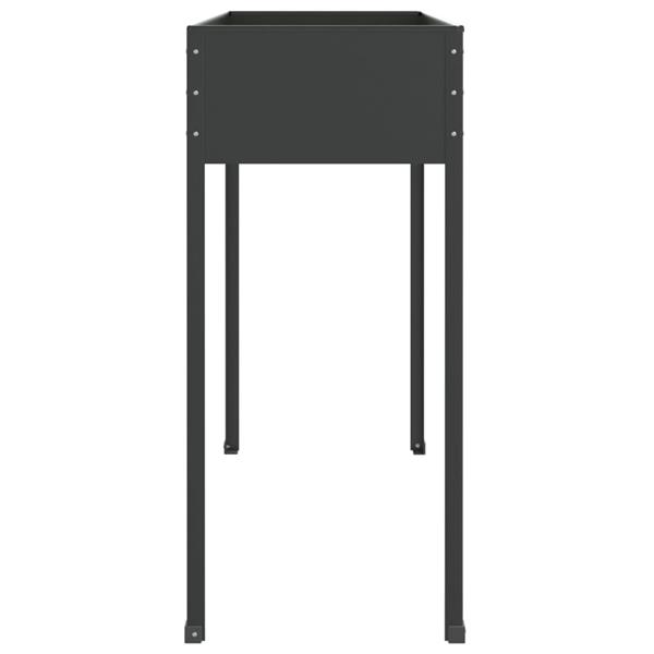 Grote foto vidaxl plantenbak 100 5x40 5x90 cm gegalvaniseerd staal antracietkleur tuin en terras overige tuin en terras