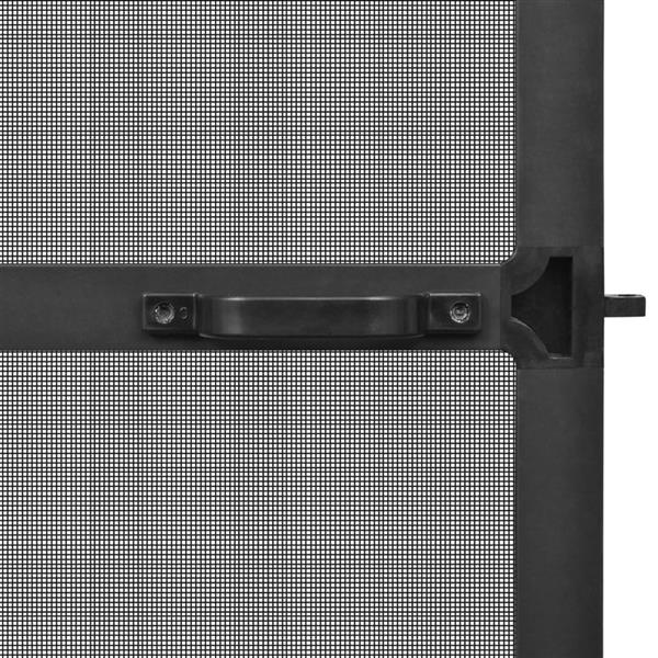 Grote foto vidaxl hordeur met scharnieren 100x215 cm antraciet doe het zelf en verbouw deuren en horren