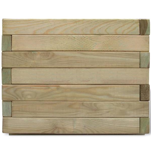 Grote foto vidaxl plantenbak verhoogd vierkant 50x50x40 cm hout tuin en terras overige tuin en terras