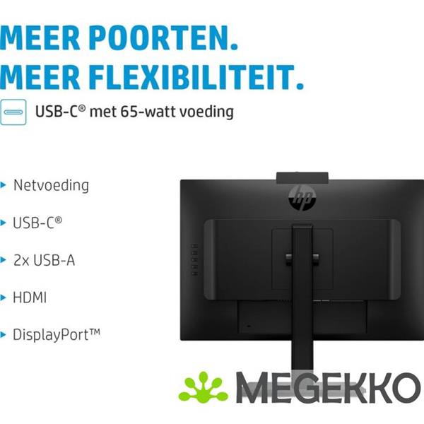 Grote foto hp m24m 23.8 full hd 75hz ips monitor in zwart computers en software overige computers en software