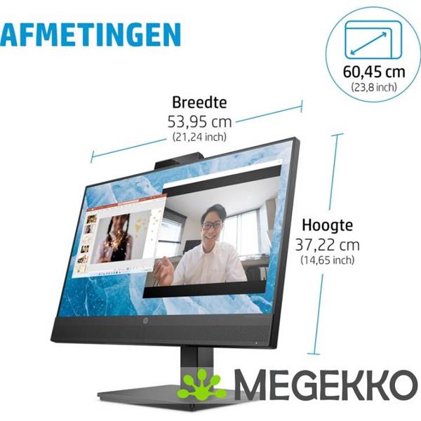 Grote foto hp m24m 23.8 full hd 75hz ips monitor in zwart computers en software overige computers en software