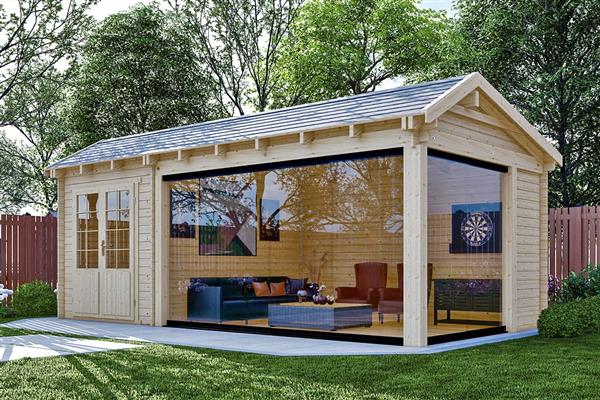 Grote foto blokhut g6734 k tuin en terras tuinhuisjes en blokhutten