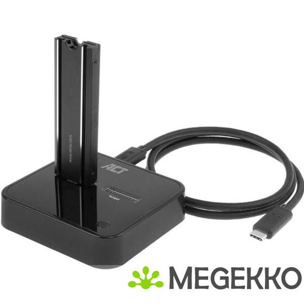 Grote foto act m.2 nvme pcie dual ssd docking clone station usb c 3.2 gen2 computers en software behuizingen en kasten