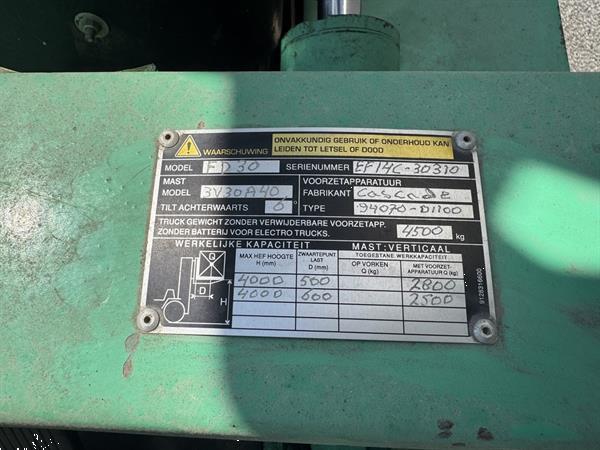 Grote foto mitsubishi fd30 duplo 400 sideshift diesel 1995 agrarisch heftrucks