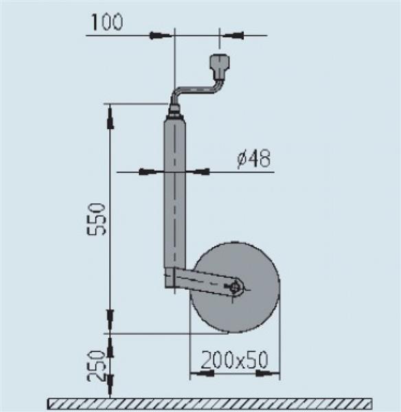 Grote foto al ko neuswiel plus stalen velg 200x50mm 48mm caravans en kamperen caravan accessoires