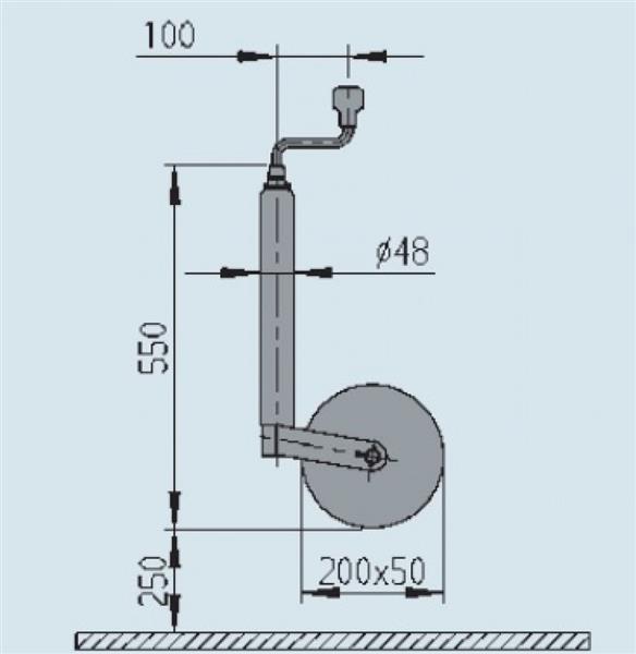 Grote foto al ko neuswiel plus stalen velg 200x50mm 48mm caravans en kamperen caravan accessoires