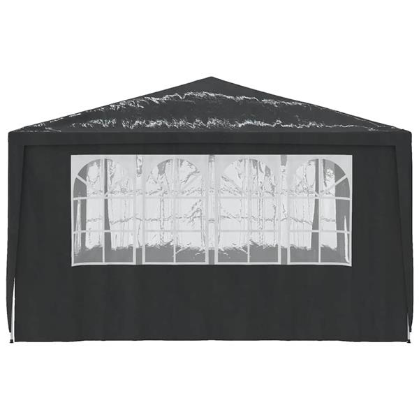 Grote foto vidaxl partytent met zijwanden professioneel 90 g m 4x4 m antraciet tuin en terras overige tuin en terras