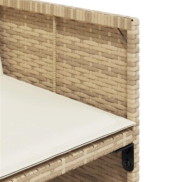 Grote foto vidaxl 7 delige tuinset met kussens poly rattan beige tuin en terras tuinmeubelen