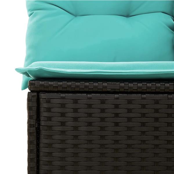 Grote foto vidaxl 5 delige loungeset met kussens poly rattan zwart tuin en terras tuinmeubelen