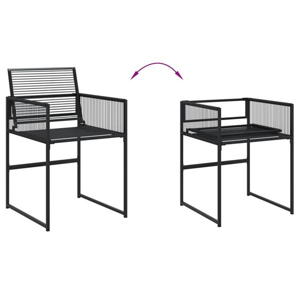 Grote foto vidaxl 9 delige tuinset poly rattan zwart tuin en terras tuinmeubelen