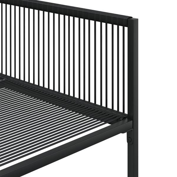 Grote foto vidaxl 9 delige tuinset poly rattan zwart tuin en terras tuinmeubelen