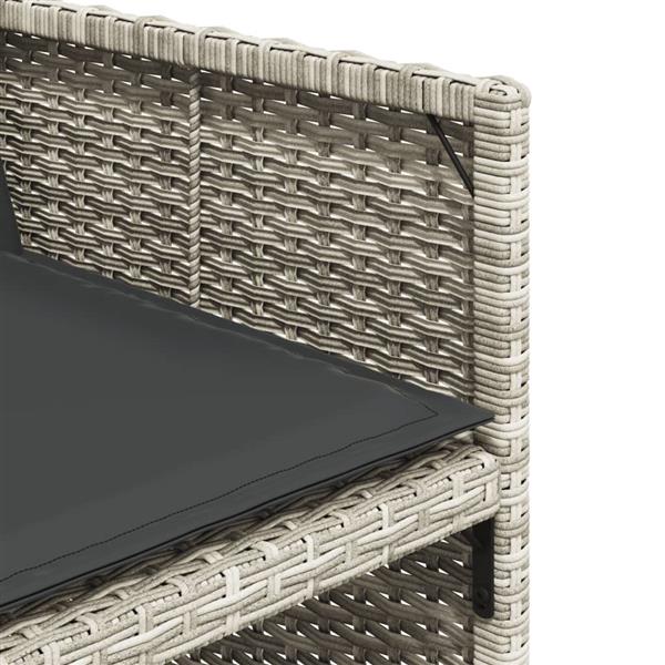 Grote foto vidaxl 7 delige tuinset met kussens poly rattan grijs tuin en terras tuinmeubelen