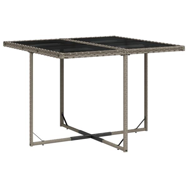 Grote foto vidaxl 7 delige tuinset met kussens poly rattan grijs tuin en terras tuinmeubelen
