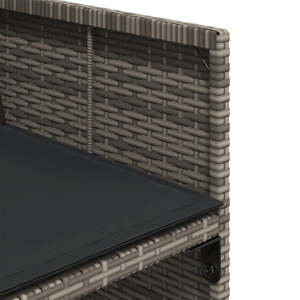 Grote foto vidaxl 7 delige tuinset met kussens poly rattan grijs tuin en terras tuinmeubelen
