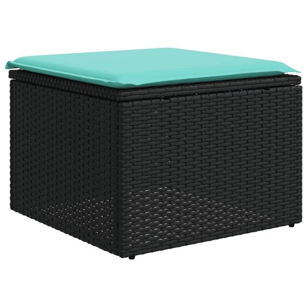 Grote foto vidaxl 4 delige loungeset met kussens poly rattan zwart tuin en terras tuinmeubelen