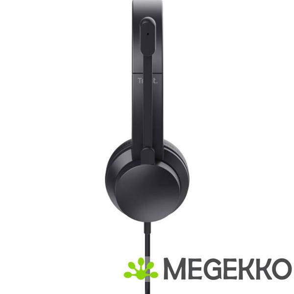 Grote foto trust ayda usb headset zwart audio tv en foto koptelefoons