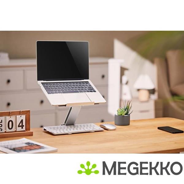 Grote foto gembird nbs d1 03 laptopstandaard zilver 39 6 cm 15.6 computers en software overige computers en software