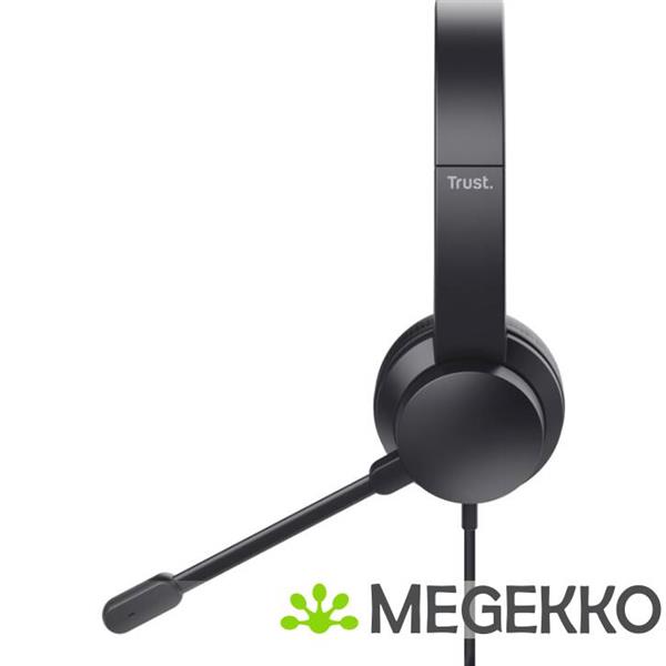Grote foto trust ayda usb headset zwart audio tv en foto koptelefoons
