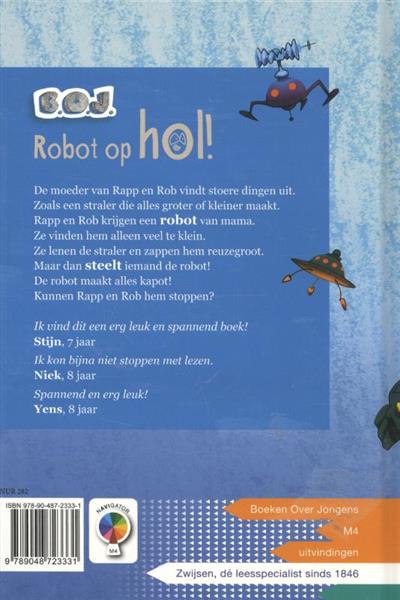 Grote foto rapp en rob robot op hol b.o.j. boeken jeugd 13 jaar en ouder