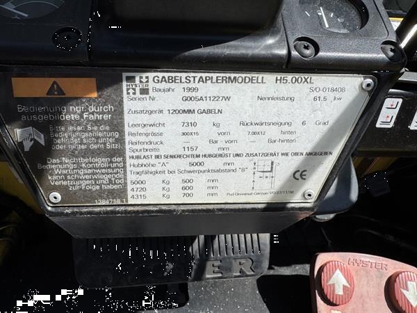 Grote foto hyster h5.00xl duplo 400 sideshift diesel 1999 agrarisch heftrucks