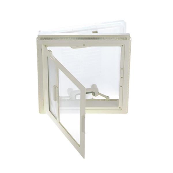 Grote foto mpk dakluik 40x40 wit kader vliegenhor caravans en kamperen caravan accessoires