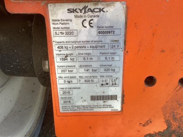 Grote foto schaarhoogwerker skyjack sjiii3220 nieuwe batterijen bouwjaar 2018 doe het zelf en verbouw hoogwerkers