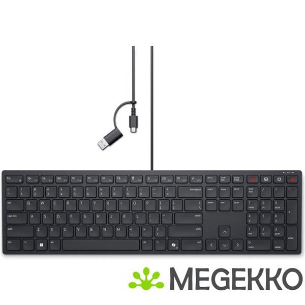 Grote foto dell kb525c toetsenbord kantoor usb qwerty us international zwart computers en software toetsenborden