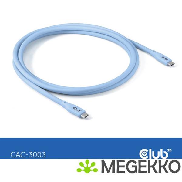 Grote foto club3d usb c cable blue computers en software overige computers en software
