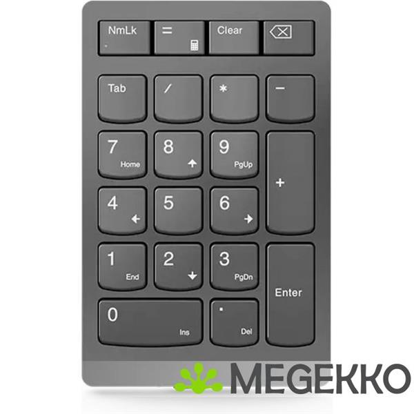 Grote foto lenovo go wireless numeriek toetsenbord universeel usb rf wireless grijs computers en software toetsenborden