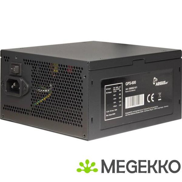 Grote foto inter tech argus gps 600 power supply unit 600w zwart computers en software overige