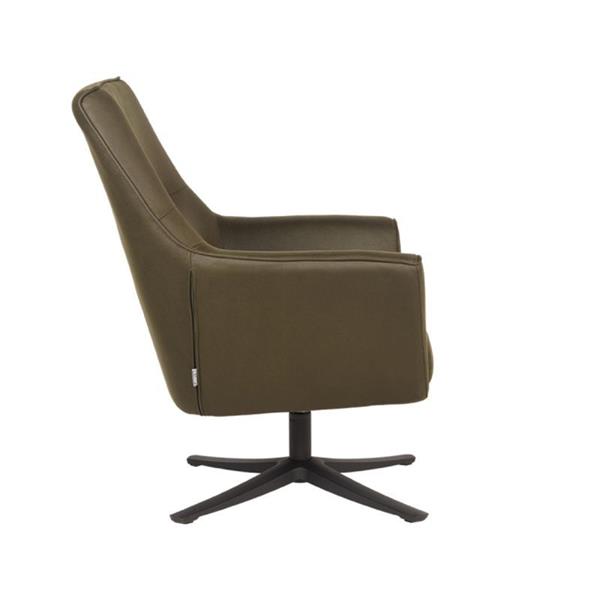 Grote foto fauteuil tod 76x75x90 cm army microvezel zwart metaal 360 graden draaibaar huis en inrichting eettafels