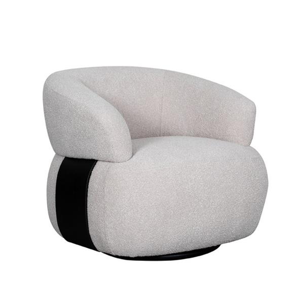 Grote foto draaifauteuil valenza 83x79x73 cm naturel touch zwart eiken huis en inrichting eettafels