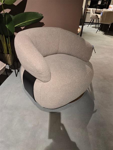 Grote foto draaifauteuil valenza 83x79x73 cm naturel touch zwart eiken huis en inrichting eettafels
