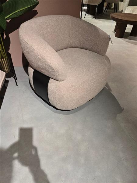 Grote foto draaifauteuil valenza 83x79x73 cm naturel touch zwart eiken huis en inrichting eettafels