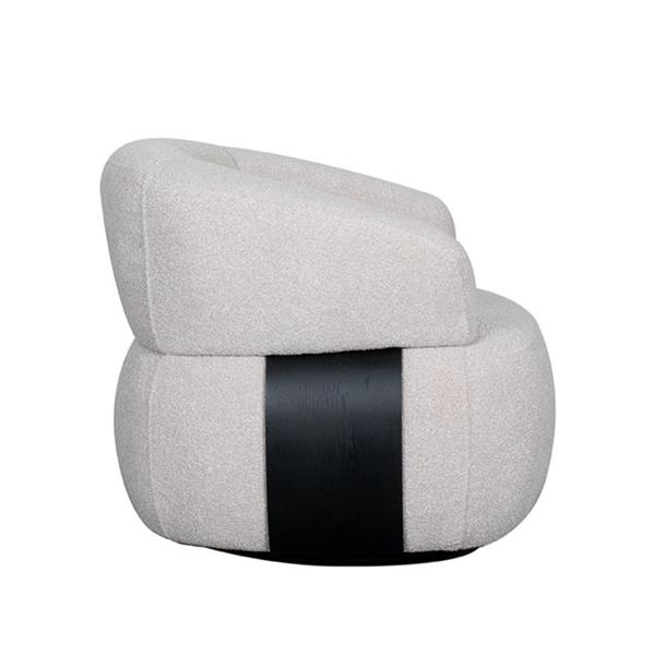 Grote foto draaifauteuil valenza 83x79x73 cm naturel touch zwart eiken huis en inrichting eettafels