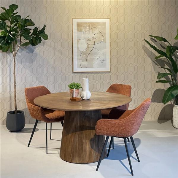 Grote foto eettafel salvator rond 130 cm huis en inrichting eettafels