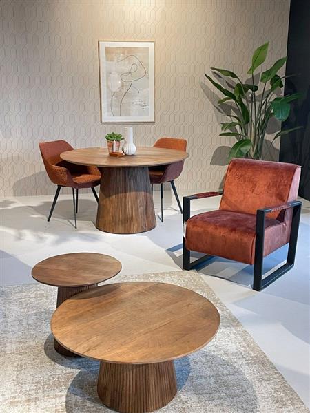 Grote foto eettafel salvator rond 130 cm huis en inrichting eettafels